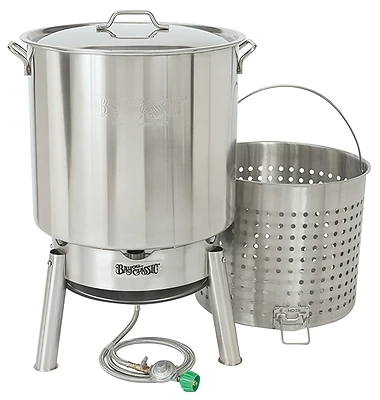 Kds-182 Crawfish Cooker Kit, 82 Qt Stainless Steel With Jet Burner