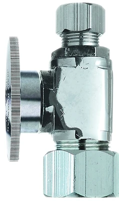 Plumb Pak PP63PCLF Shut-Off Valve, 5/8 x 3/8 In Compression, Brass