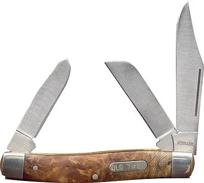 8otw Folding Pocket Knife, 3 In Blade, 7cr17 High Carbon Steel, 3-blade