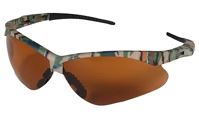 19644 Nemesis Safety Glasses, Polycarbonate Lens, Camo Frame, Wraparound Design