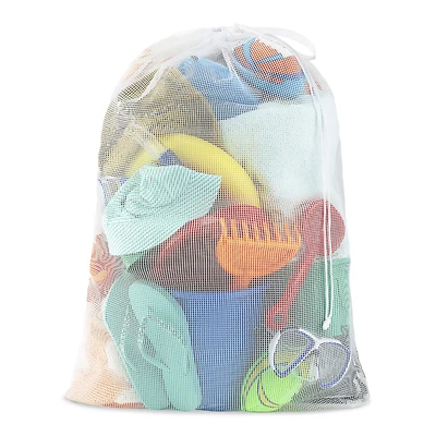 White Polyester Mesh Laundry Bag, 24w X 36h Inches, Model 6154-111