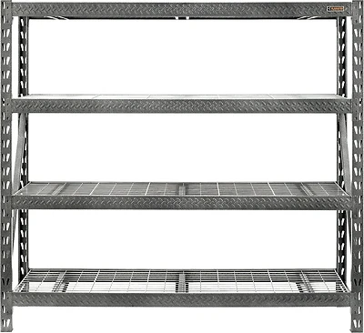 Gladiator GARS774XEG 4-Shelf Steel Rack, 8000 Lb Capacity, 77 In. W x 72 In. H