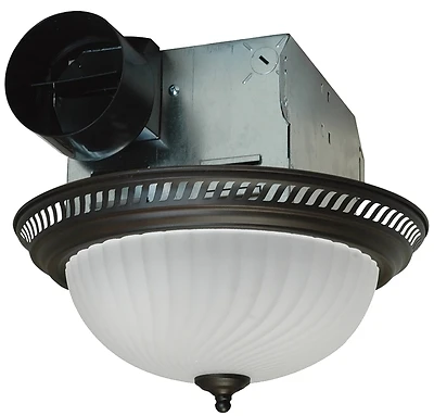 Drlc701 70 Cfm Decorative Bath Exhaust Fan With Light, 4 In Duct