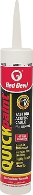 Quick Point 0946 Fast Dry Acrylic Caulk, White, 10.1 Fl Oz, 40-90°f