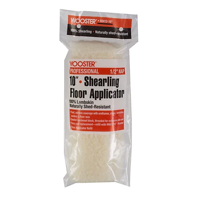 Wooster RR412-10 Shearling Floor Applicator, 10 In., Hardwood Handle