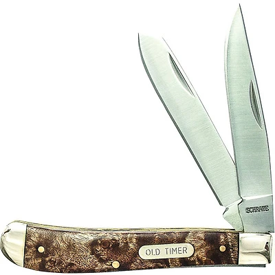Old Timer Trapper Folding Knife 3 7/8" Closed Desert Ironwood Handle
