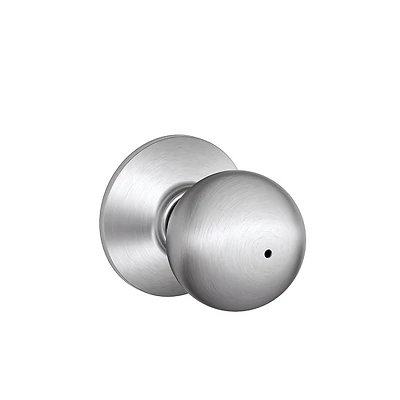 F40orb626 Orbit Satin Chrome Privacy Lockset, Round Knob Handle For Interior Use