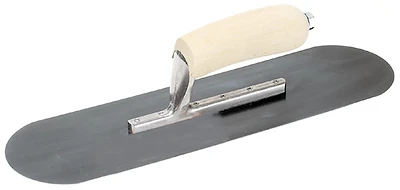 Pt164b Pool Trowel, 4-1/2 In. Steel Blade, Curved Wood Handle