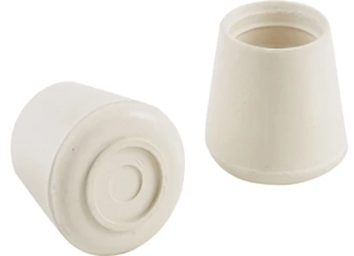 Shepherd Hardware 9119 Rubber Furniture Leg Tips, 3/4 In, Off-White, 4 Pack