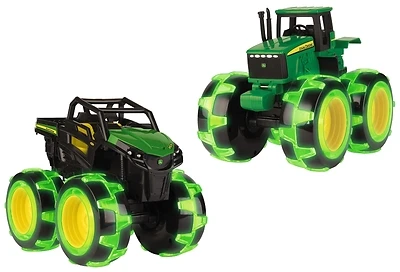 John Deere 46434B Monster Treads Deluxe Lightning Wheels Tractor Truck Toy