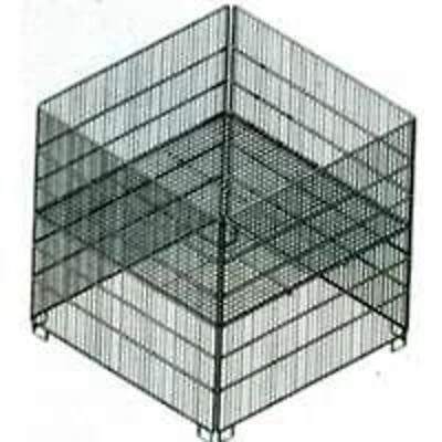 R40-cldb-sq Collapsible Zinc Dump Bin, Square 24" X 24" X 32"