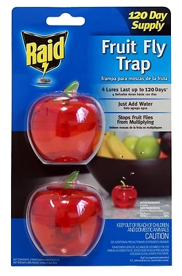Raid Fruit Fly Trap, Sweetish Scent, 2-Pack