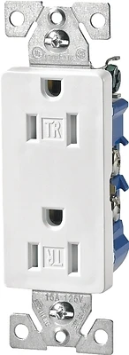 Eaton TR1107W-BOX Duplex Receptacle, 15A, 125V, Tamper-Resistant, White