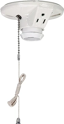 Eaton 667-SP Medium Base Lamp Holder, 125 VAC, 660 W, White