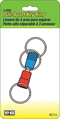 Hy-Ko KC114 Pull-Apart 3-Way Key Ring