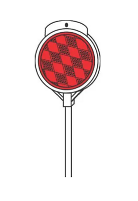 48 In. Red Fiberglass Driveway Marker With Break-resistant Reflector