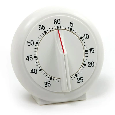 60-minute White Ring Timer, Model 1470, 3.5 In. Height