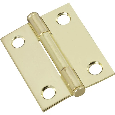 National Hardware N146-639 Brass Cabinet Hinge, Loose Pin, 2 In., 2 Pack