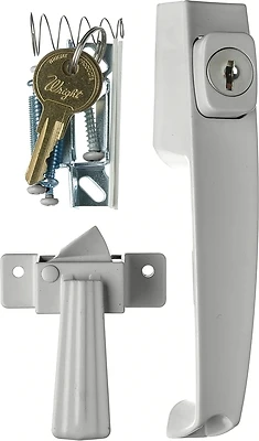 Wright Products VK333X3 Keyed Pushbutton Door Latch, Aluminum, Out-Swinging
