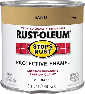 Rust-Oleum 7771-730 Stops Rust Protective Enamel, Gloss Sand, 1/2 Pint
