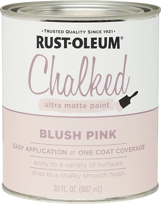 Rust-Oleum 285142 Chalked Ultra Matte Paint, Blush Pink, 30 oz.