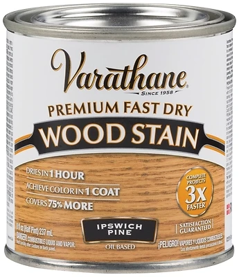 Varathane 262031 Fast Dry Interior Wood Stain, Oil-Based, Ipswich Pine, 1/2-Pt.