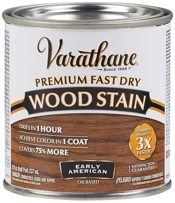 Varathane 262024 Fast Dry Interior Wood Stain, Oil-Based, Early American, 1/2-Pt.