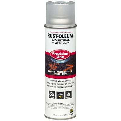Rust-Oleum 1801838 Industrial Choice Clear Inverted Marking Spray Paint, 16 Oz