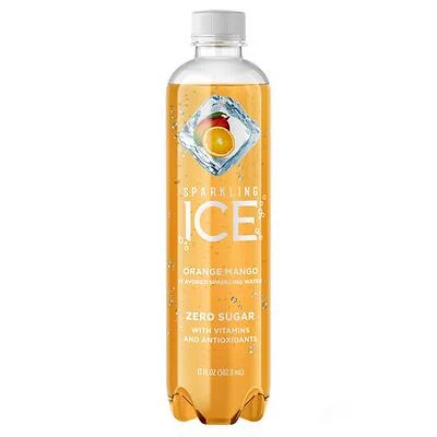 Sparkling Ice Orange Mango Sparkling Water, 17 oz Bottle