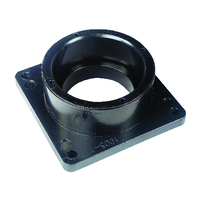 US Hardware RV-700C Socket with Flange, 1-1/2 in ID, Slip, ABS, Black