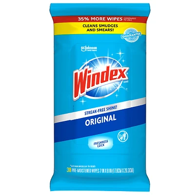Windex Original Glass Wipes, 38-Ct.