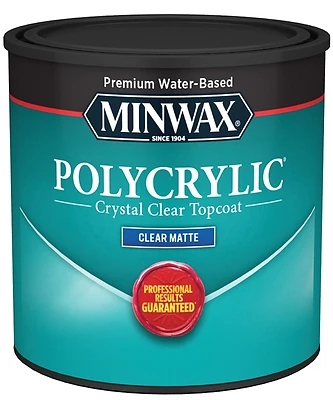Polycrylic Protective Wood Finish, Clear Matte, 1/2 Pt.