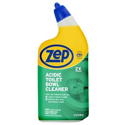 Zep ZUATBC32 Toilet Bowl Cleaner, Acidic Gel, 32 oz.