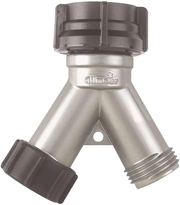 Gilmour 808004-1001 Y-Connector, Die-Cast Zinc, Garden Hose