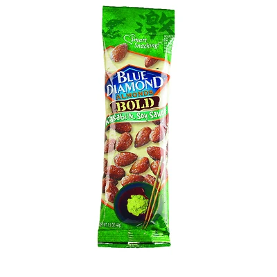 Blue Diamond 5230 BOLD Wasabi and Soy Sauce Almonds, 1.5 oz Tube