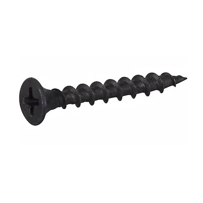 Grip-Rite 1-lb #6 x 1.25-in Bugle-Head Black Phosphate Drywall Screws