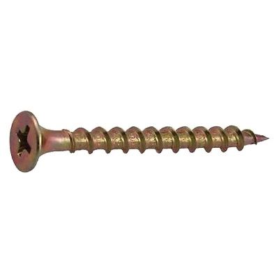 #6 1-1/4 in. Philips Bugle-Head Coarse Thread Gold Screws (5 lb.-Pack)