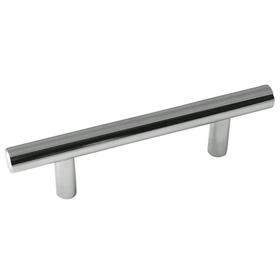 Melrose 3 In. Polished Chrome T-bar Cabinet Drawer Pull, Model 87026, Steel