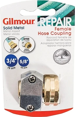 01fz Zinc Female Hose Mender, 5/8 To 3/4 In, Durable Coupler, 12 Pk