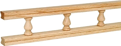 5506 Oak 6 Ft Natural Oak Galley Rail, 2.5 In Wide