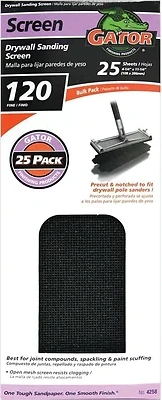 Sanding Screen, Fine 120-Grit, 4-1/4 x 11-1/4 In., 25-Ct.