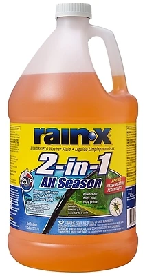 Rain-X 113645 2-in-1 All Season Windshield Washer Fluid, 1 Gal, -25°F