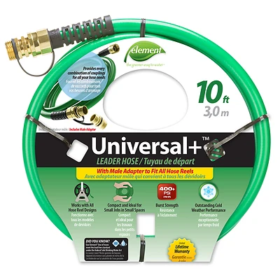 Swan CELUN12010 Universal Leader Hose, 1/2 In. x 10 Ft., PVC