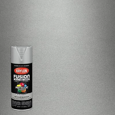 Krylon K02766007 Fusion All-In-One Spray Paint + Primer, Metallic Aluminum, 12 Oz.