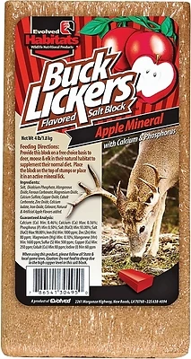 Evolved Habitats 30495 Buck Lickers Mineral Block, Apple, 4 Lb