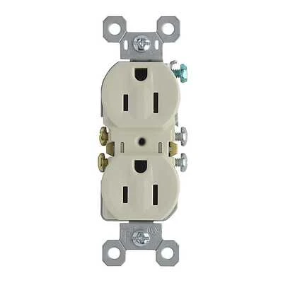 Pass & Seymour 15a 125v Light Almond Duplex Outlet, 2-pole, 3-wire, Pack Of 10