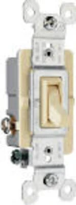Pass & Seymour 15A Ivory 3-Way Toggle Switch