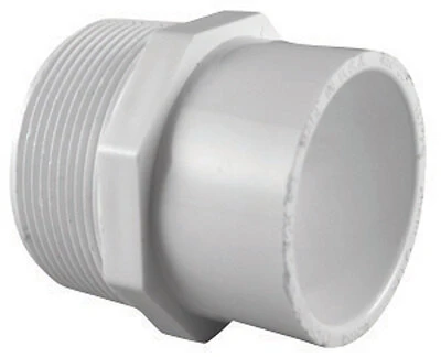 Schedule 40 PVC Reducing Male Adapter, White, 1 In. Slip x 1-1/4 MIP