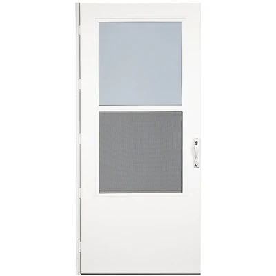 Larson 37050031 Storm Door, Weartuff Screen, White Duratech, 32 x 80-In.