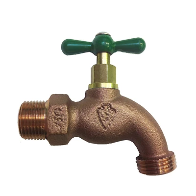 Arrowhead Brass Hose Bibb, Lead-Free, 3/4 In. MPT x 3/4 In. Hose Thread
